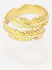 Ottoman Hands Gold Feather Ring - Larawan 5 ng 6