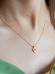 Ottoman Hands Gold April Birthstone Pendant Necklace - Image 1 of 4
