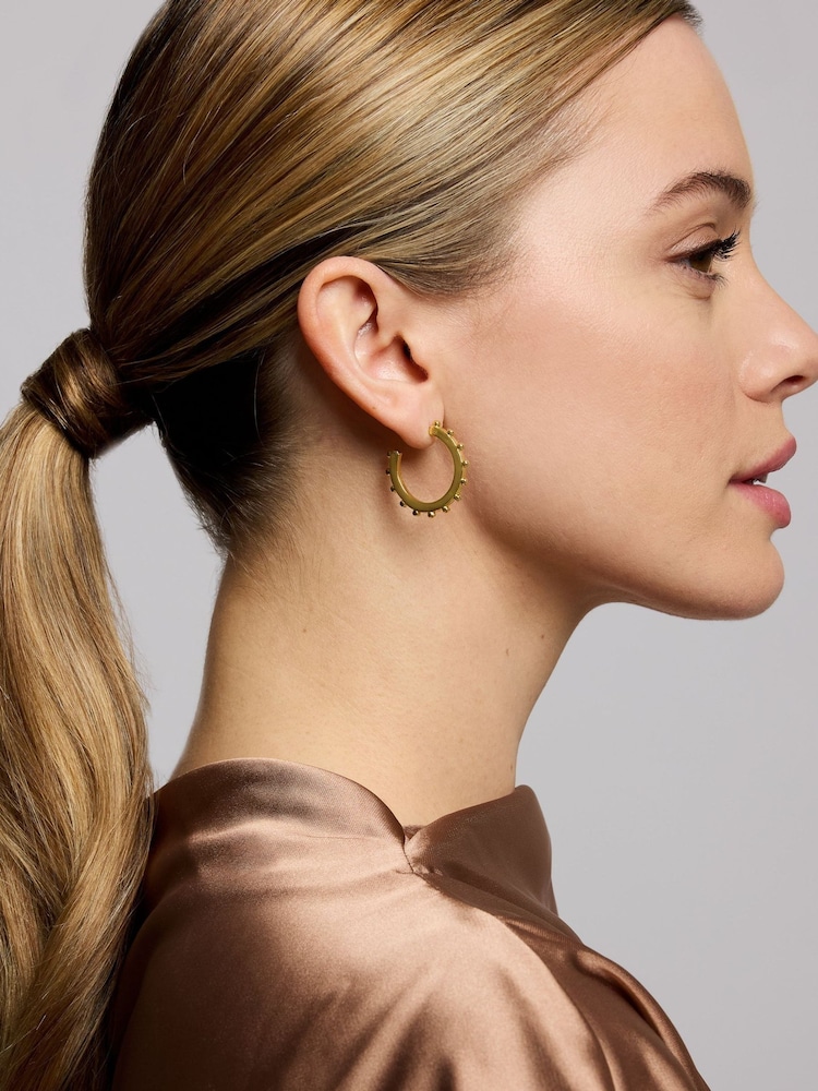 Ottoman Hands Gold Aida Hoop Earrings - Image 2 of 5 Ottoman Hands Gold Aida Hoop Earrings - Image 2 of 5