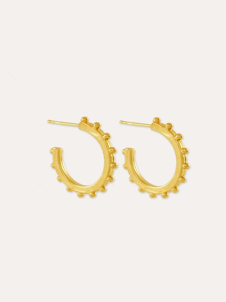 Ottoman Hands Gold Aida Hoop Earrings - Image 5 of 5 Ottoman Hands Gold Aida Hoop Earrings - Image 5 of 5