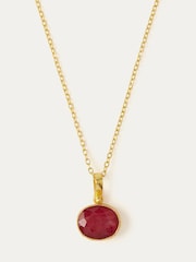 Ottoman Hands Gold Siena Ruby Pendant Necklace - Image 2 of 2