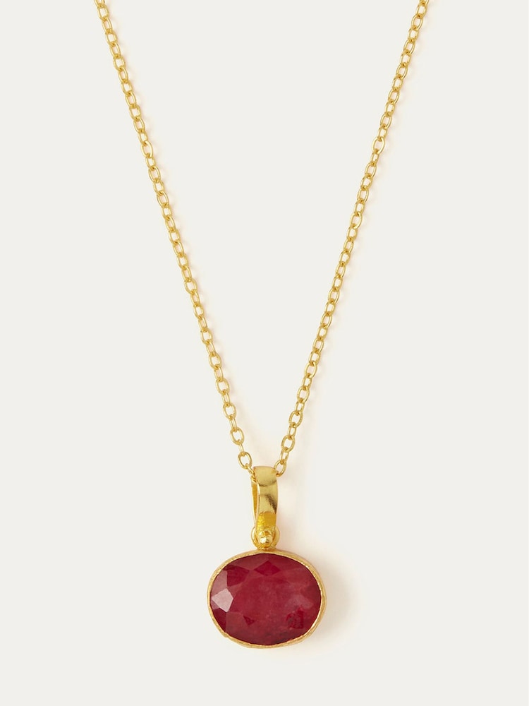 Ottoman Hands Gold Siena Ruby Pendant Necklace - Image 2 of 2 Ottoman Hands Gold Siena Ruby Pendant Necklace - Image 2 of 2
