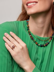Ottoman Hands Gold Siena Ruby Cocktail Ring - Image 1 of 2
