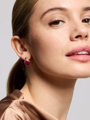 Ottoman Hands Gold Siena Ruby Stud Earrings - Image 1 of 4