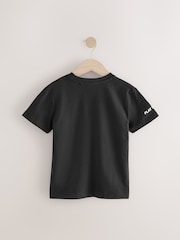 Black Goal Regular Fit Short Sleeve Graphic 100% Cotton T-Shirt (3-16yrs) - Image 2 of 4
