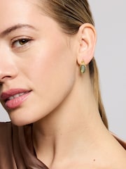 Ottoman Hands Gold Tone Aurelia Labradorite Stud Earrings - Image 1 of 4