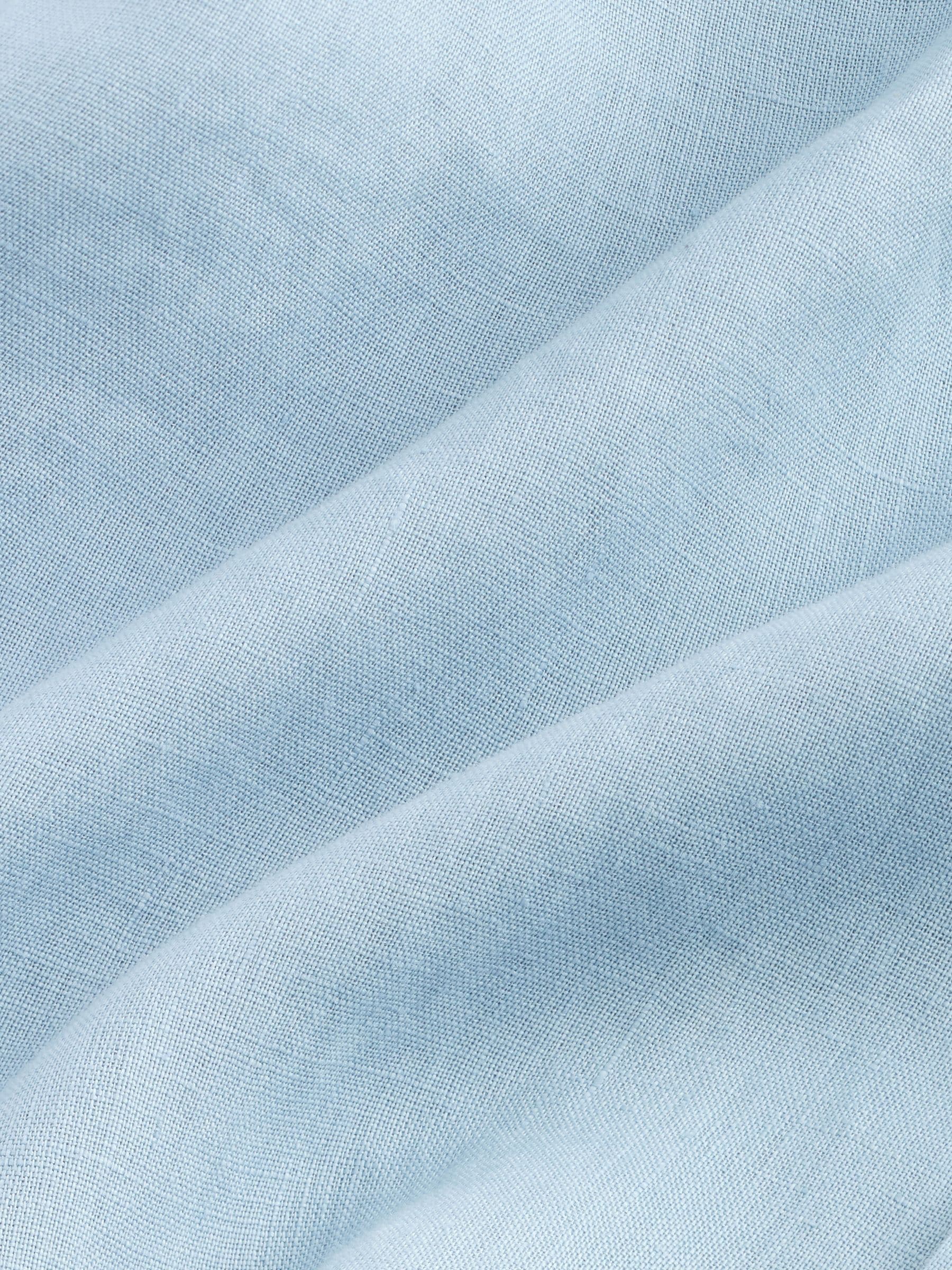 Buy Light Blue Signature 100% Linen Long Sleeve Shirt from