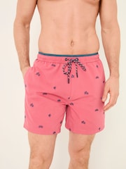 Pink Sea Life Embroidered - FatFace Swim Shorts - Imagen 3 de 6