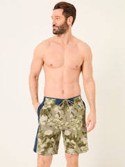 FatFace Camber Green Camo Swim Shorts - Image 1 of 6