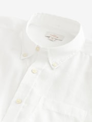 White Signature 100% Linen Long Sleeve Shirt - Image 9 of 9