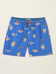 FatFace Trevose Blue Swim Shorts - Image 5 of 5