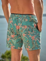 Teal Blue Frog Print - FatFace Swim Shorts - Imagen 2 de 7