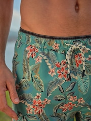 Teal Blue Frog Print - FatFace Swim Shorts - Imagen 4 de 7