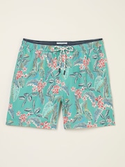 Teal Blue Frog Print - FatFace Swim Shorts - Imagen 5 de 7