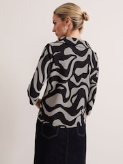 Phase Eight Black Rena Printed Top - Image 2 of 6