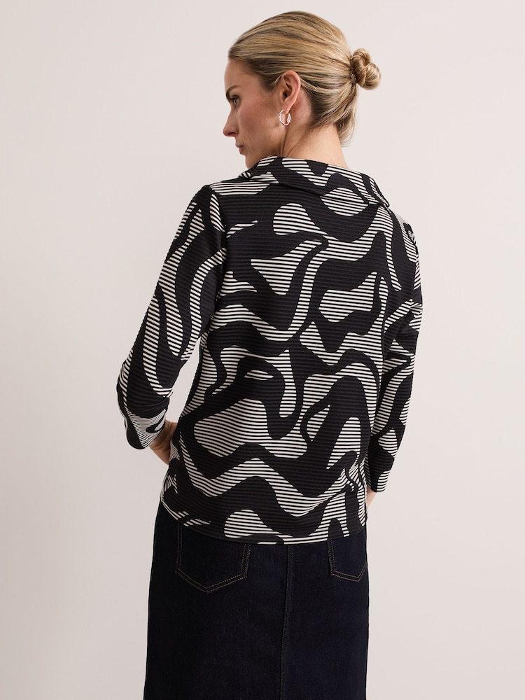 Phase Eight Black Rena Printed Top - Image 2 of 6