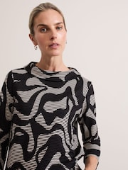 Phase Eight Black Rena Printed Top - Image 4 of 6