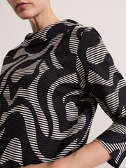 Phase Eight Black Rena Printed Top - Image 5 of 6