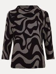 Phase Eight Black Rena Printed Top - Image 6 of 6
