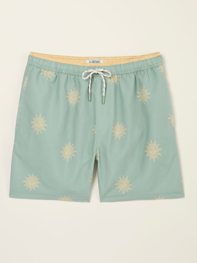 Green Sun Print - FatFace Swim Shorts - Imagen 6 de 6