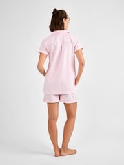 JoJo Maman Bébé Pink Stripe Maternity Short Pyjamas Set - Image 2 of 4