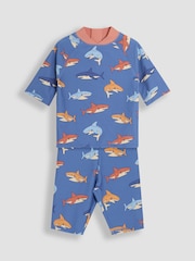 JoJo Maman Bébé Shark 2-Piece Sun Protection Suit - Image 1 of 5