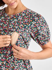 Jojo Maman Bébé Black Double Layer Maternity & Nursing Jersey Dress - Image 5 of 5