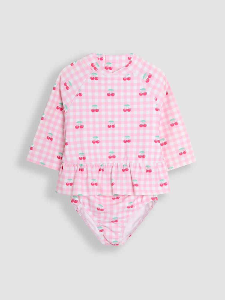 JoJo Maman Bébé Gingham Rash Vest Set 2 Piece - Image 1 of 3