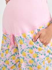 JoJo Maman Bébé Lemon Print Maternity Pyjamas Set - Image 6 of 6