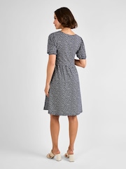 Jojo Maman Bébé Blue Double Layer Maternity & Nursing Jersey Dress - Image 2 of 4