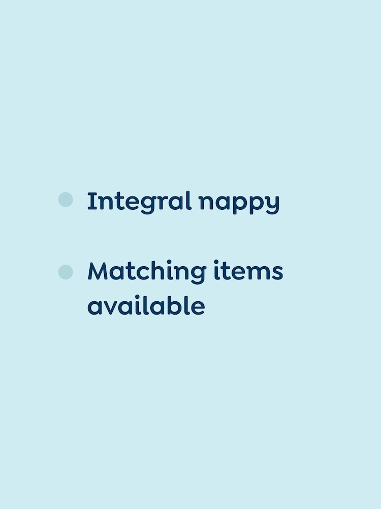 JoJo Maman Bébé Pale Blue Swim Shorts With Nappy - Image 5 of 5