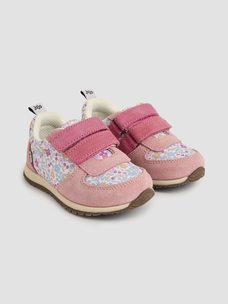 Jojo Maman Bébé Pink Riptape Trainers - Image 1 of 4