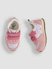 Jojo Maman Bébé Pink Riptape Trainers - Image 3 of 4
