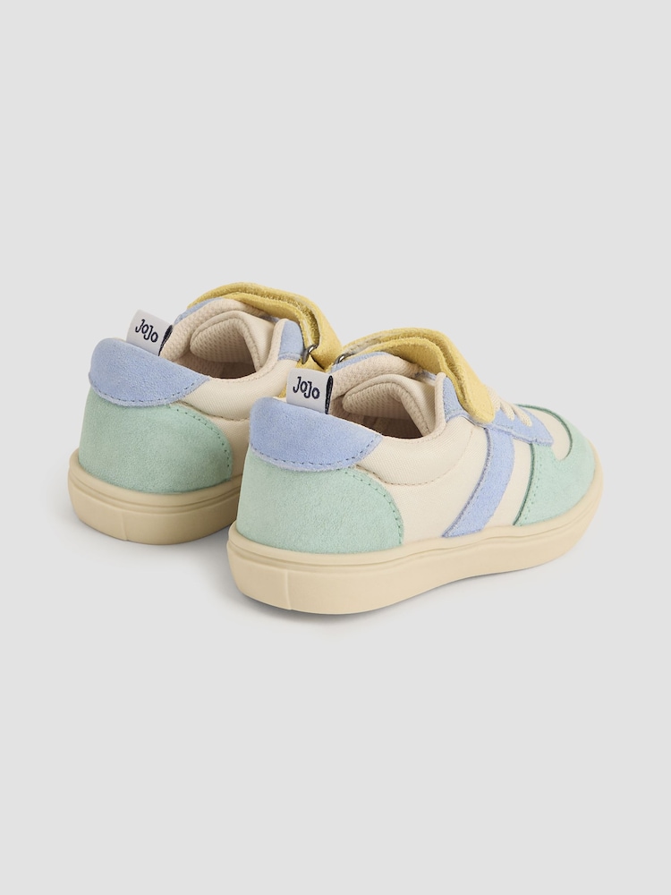 JoJo Maman Bébé Multi Colourblock Riptape Trainers - Image 2 of 4