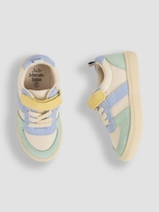 JoJo Maman Bébé Multi Colourblock Riptape Trainers - Image 3 of 4
