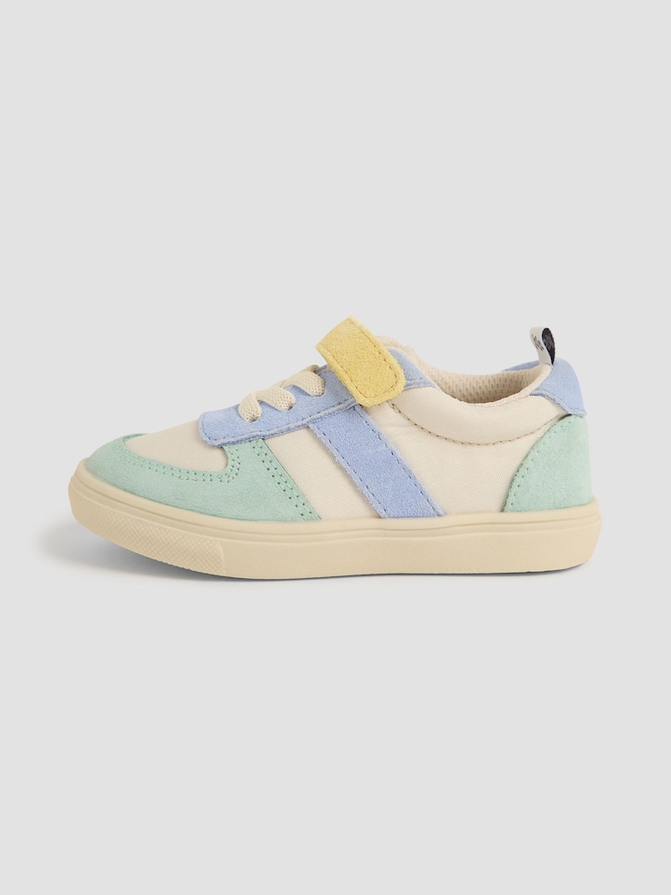 JoJo Maman Bébé Multi Colourblock Riptape Trainers - Image 4 of 4