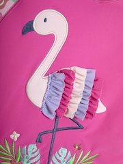 JoJo Maman Bébé Flamingo Sun Protection Suits 2 Piece - Image 3 of 6