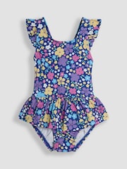 JoJo Maman Bébé Floral Swimsuit with Nappy - Image 1 of 5