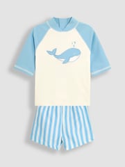 JoJo Maman Bébé Whale Rash Vest Set 2 Piece - Image 1 of 7