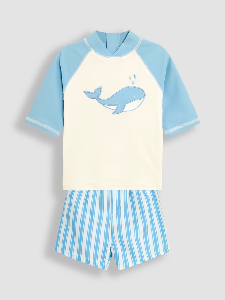 JoJo Maman Bébé Whale Rash Vest Set 2 Piece - Image 1 of 7