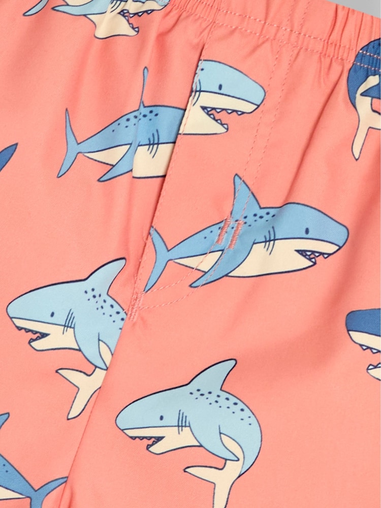 JoJo Maman Bébé Shark Print Swim Shorts - Image 3 of 3
