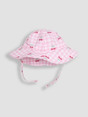 JoJo Maman Bébé Gingham Floppy Sun Hat - Image 1 of 2