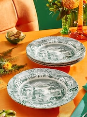 Spode Set of 4 Heritage Green Italian Soup Plates - Image 1 of 3