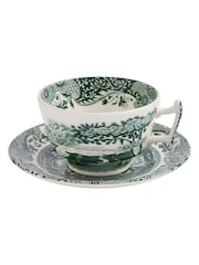Spode Set of 4 Heritage Green Italian Tea Cups & Saucers - Image 3 of 3