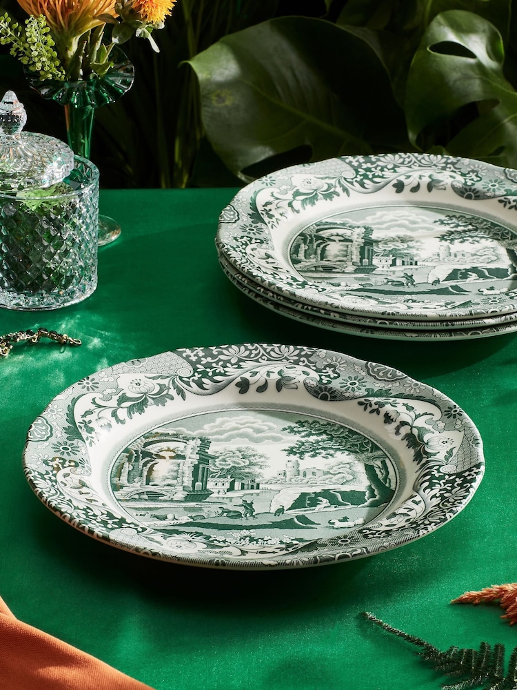 Spode Set of 4 Heritage Green Italian Dinner Plates - Image 2 of 3 Spode Set of 4 Heritage Green Italian Dinner Plates - Image 2 of 3