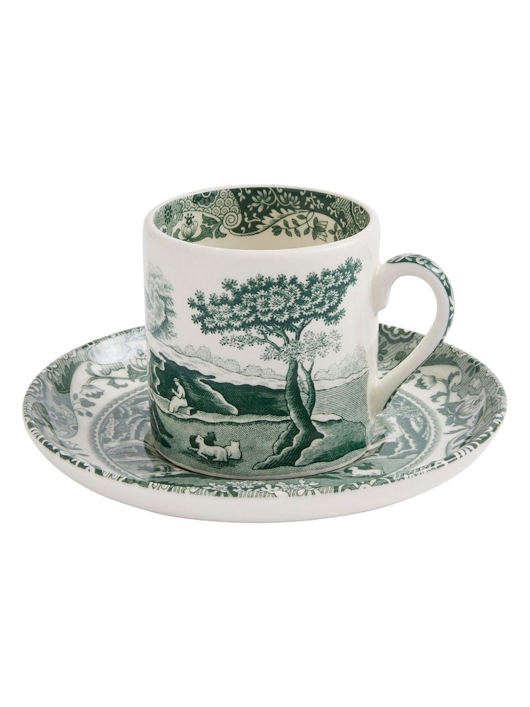 Spode Heritage Green Italian Set of 4 Coffee Cup & Saucers - Image 3 of 3