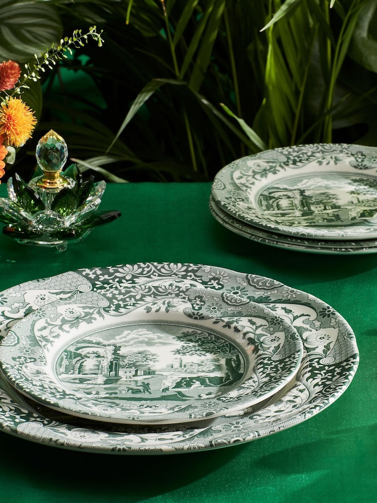 Spode Heritage Green Italian Set of 4 Side Plates - Image 2 of 3 Spode Heritage Green Italian Set of 4 Side Plates - Image 2 of 3