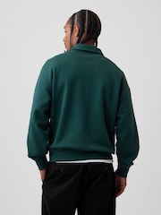 Gap Green Heavyweight Oversized Logo Half-Zip Pullover Sweatshirt - Image 2 of 4