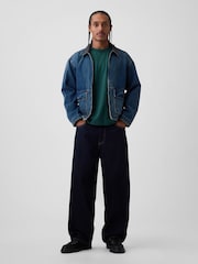 Gap Green Heavyweight Relaxed Long Sleeve T-Shirt - Image 3 of 4