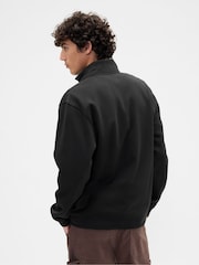 Gap Black Relaxed Logo Quarter-Zip Sweatshirt - Image 2 of 4